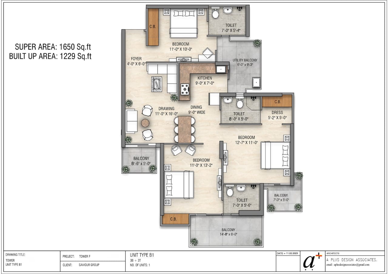 Saviour Vridhi 3bhk Floor Plan
